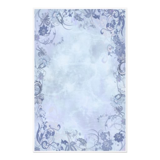 Blauer BlumenWirbel Individuelle Druckpapiere