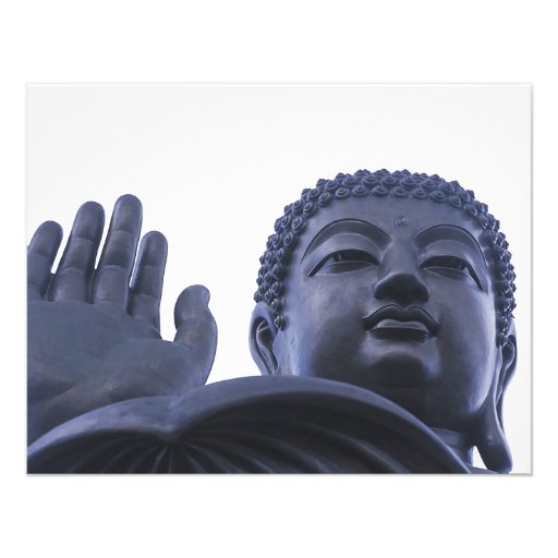 Blauer Buddha Einladungskarte
