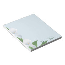 Blauer Cala-Lilien-Notizblock