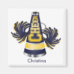 Blauer Cheerleader-Magnet Kühlschrankmagnet