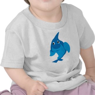 Blauer Delphin-Baby-T - Shirt