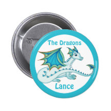 Blauer Drache-Knopf Button