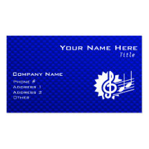 Blauer dreifacher Clef; Musiknoten Visitenkarten