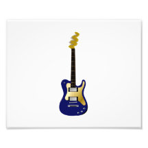 Blauer E-Gitarrengelb-Zischenspindelkasten Fotos