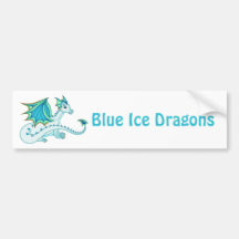 Blauer Eis-Drache-Autoaufkleber