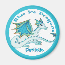 Blauer Eis-Drache-Magnet Kühlschrankmagnete