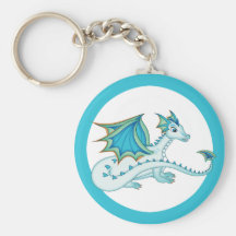 Blauer Eis-Drache-Schlüsselkette Schlüsselanhänger