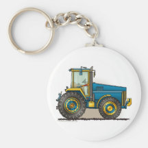 Blauer großer Traktor-Schlüsselketten Schlüsselanhänger