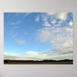 Blauer Himmel mit Wolken Posterdruck