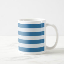 Blauer horizontaler Streifenbecher Tee Haferl