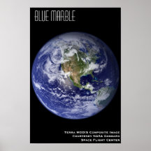 Blauer Marmor Plakatdruck