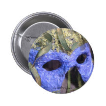Blauer Masken-Knopf Anstecknadelbutton