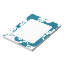 Blauer Mod-Blumen-Notizblock