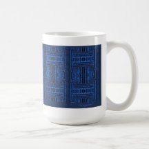 Blauer Moonshadows geometrischer Becher Kaffeetassen