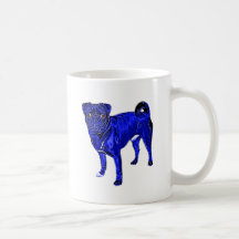 Blauer Mops Haferl