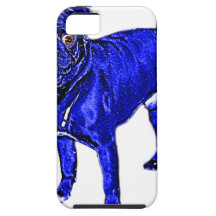 Blauer Mops iPhone 5 Cover