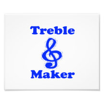 blauer Musikentwurf dreifachen Hersteller Clef Photo Druck