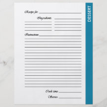 Blauer NACHTISCH 2 versah Rezept-Seiten mit Seiten Individuelle Flyer