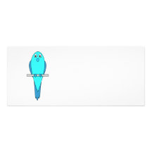 Blauer Parakeet-Vogel Einladung