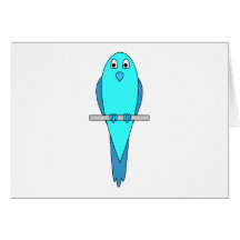 Blauer Parakeet-Vogel Grußkarten