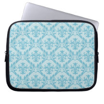Blauer Pastelldamast Computer Sleeve Schutzhüllen