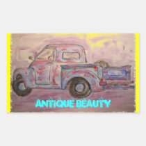 blauer Patina-LKW der antiken Schönheit aufkleber