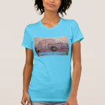 blauer Patina-LKW der antiken Schönheit Shirt