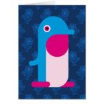 Blauer Pinguin Grußkarten