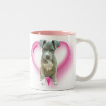 Blauer pitbull Welpenbecher Kaffee Tasse