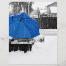 Blauer Regenschirm Flyer