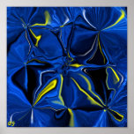 Blauer Samt Plakatdrucke