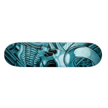 blauer Schädel Personalisierte Skatedecks