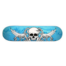 Blauer Schädel wings Brett Individuelle Skatedecks
