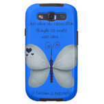 Blauer Schmetterlings-motivierend Samsungs-Galaxie Schutzhülle Fürs Samsung Galaxy S3