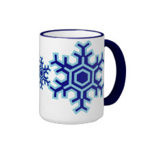 Blauer Schneeflocke-Kaffeetasse-Becher