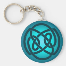 Blauer Single-Schleifen-Knoten Keychain Schlüsselanhänger