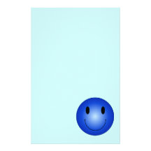 Blauer smiley druckpapier