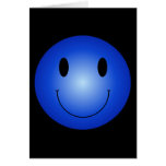 Blauer smiley grußkarten
