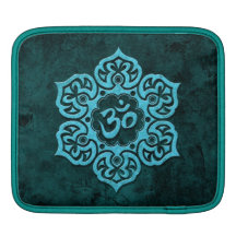 Blauer Stein Blumenom iPad Sleeve