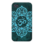 Blauer Stein Blumenom iPhone 4/4S Case