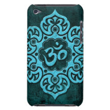 Blauer Stein Blumenom iPod Case-Mate Hülle