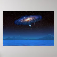 Blauer Stern-Galaxie Posterdrucke