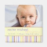 Blauer Streifen-Baby-Foto-Magnet Kühlschrankmagnet