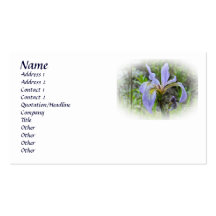Blauer Sumpf-Schwertlilie - wilde Iris Visitenkarten