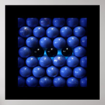 blauer symetricla Ballentwurf Plakatdrucke