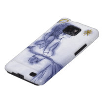 Blauer Tönungs-Engel, der auf einem Stern wünscht Galaxy SII Case