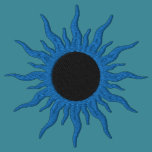 Blauer u. schwarzer Sun-Fantasie-Entwurf bestickte hemden