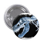 Blauer u. schwarzer T-Rex Röntgenstrahl entbeint F Anstecknadelbutton