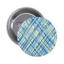Blauer und gelber Sophisticatekasten der Tweedbesc Anstecknadelbutton