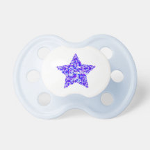 Blauer und lila Stern der Sterne Baby Schnuller
